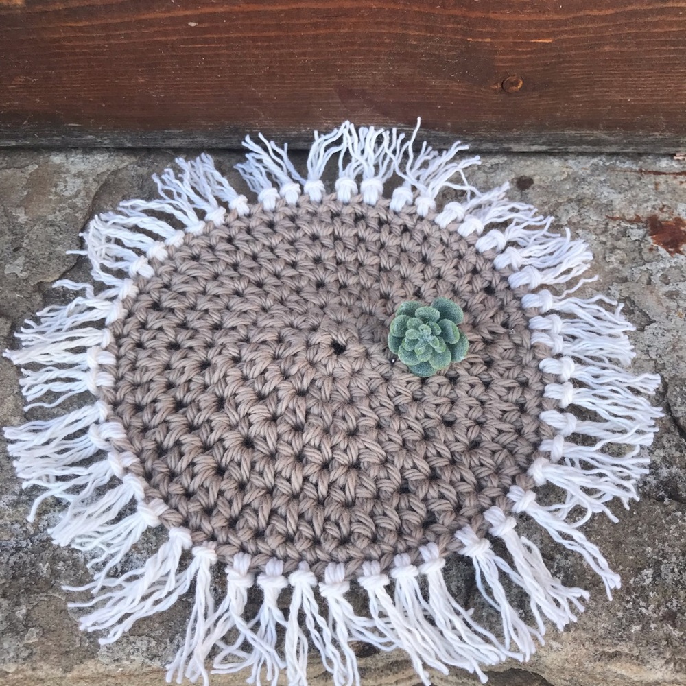 HandMade Boho Style Mug Rugs (4) - Picture 6 of 9
